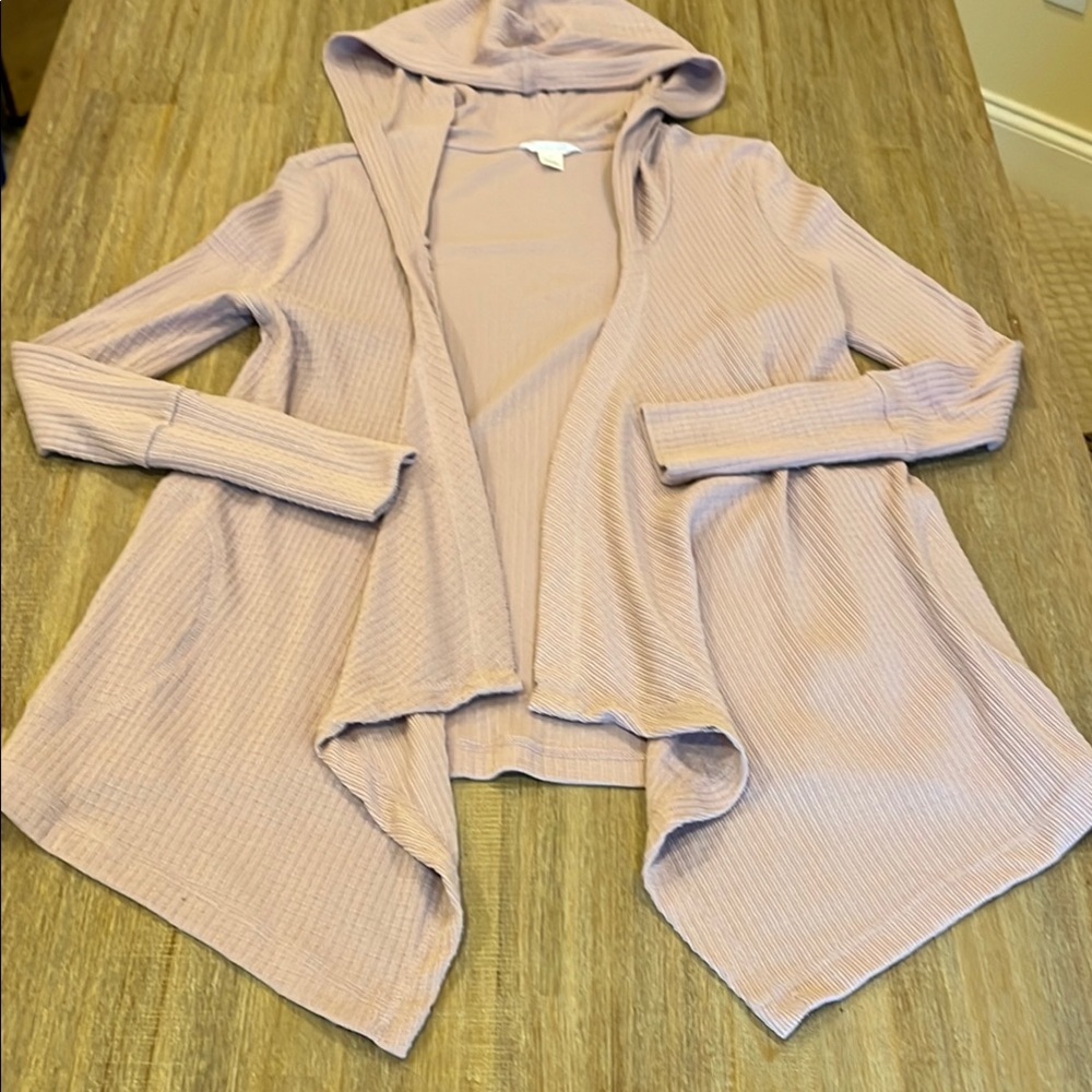 Caslon Hooded Waterfall Cardigan Sweater